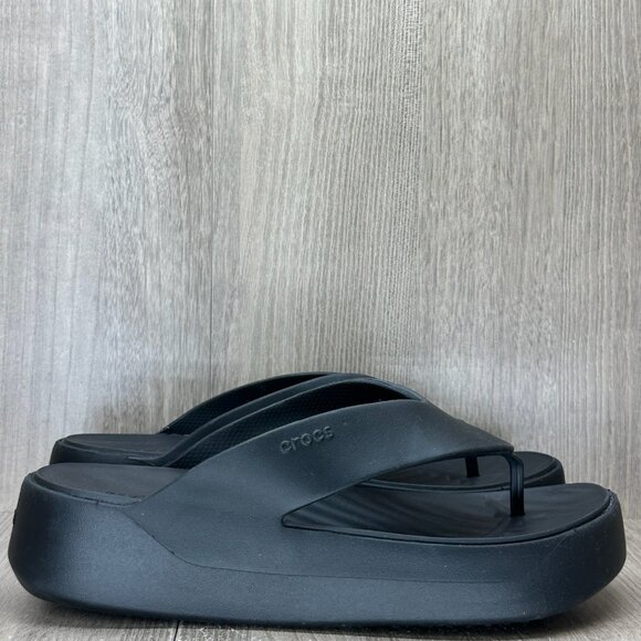 CROCS Shoes - Crocs Getaway Platform Flip Flops Womens 10 Casual Comfort Sandals 209410 Black